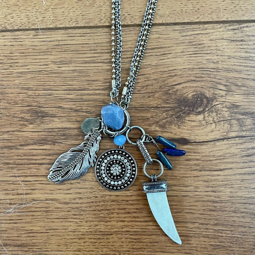 Pretty long charm necklace